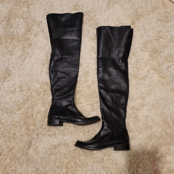 Stuart Weitzman Hilo Boots Black Leather - Picture 3 of 12